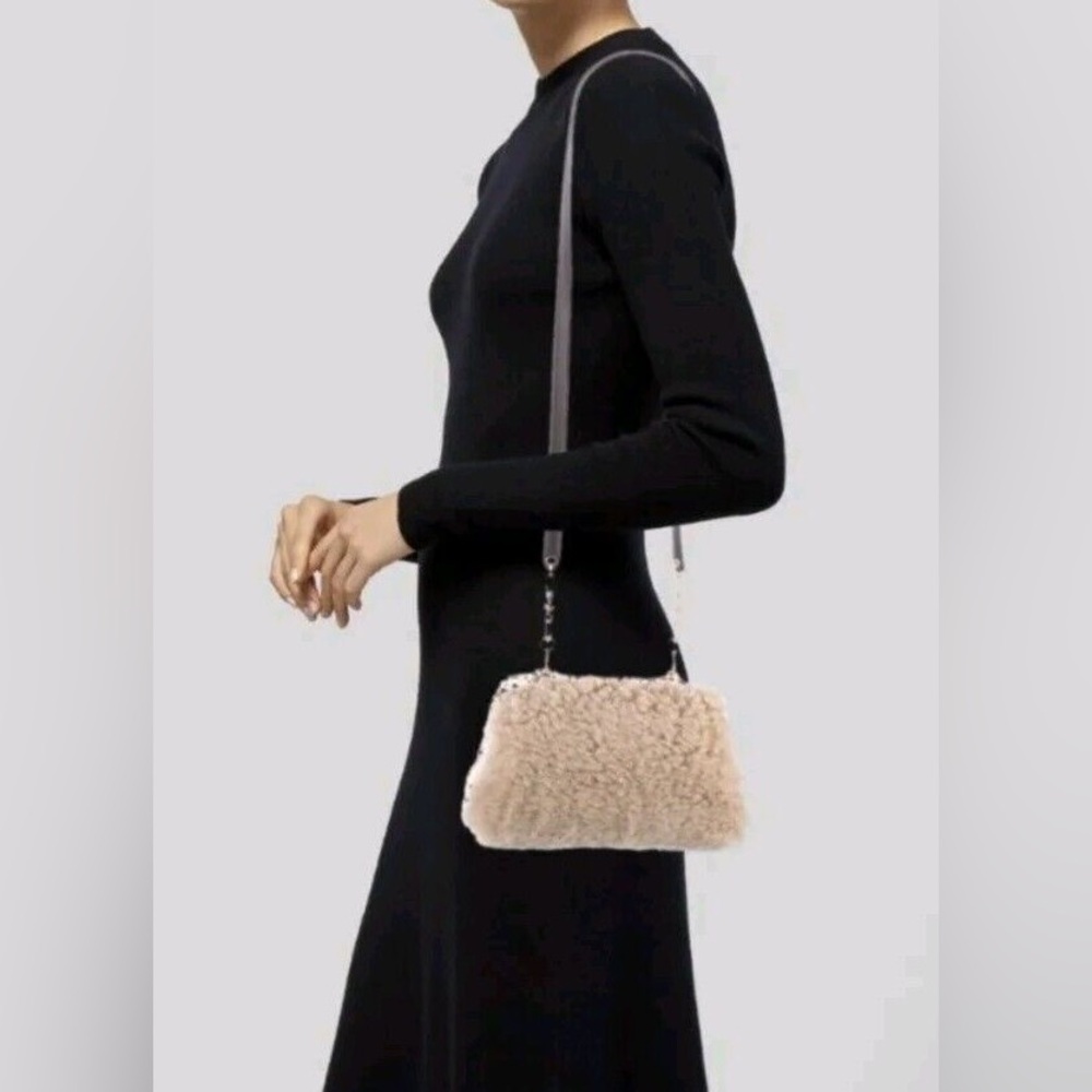 Tory Burch Cleo small shearling bag